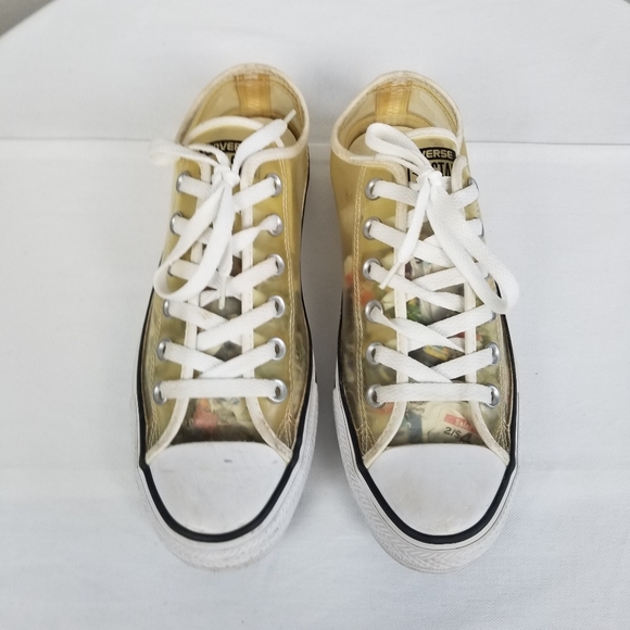 Converse 90s/Y2K Style Clear PVC Low Top Chuck Taylor Sneakers Size 8 - Picture 5 of 12